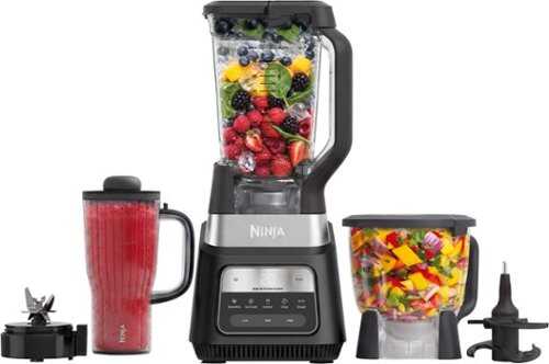 Rent to own Ninja - TotalCrush Professional Kitchen System (Blender, Tumbler, & 8-Cup Food Processor) with Auto-iQ - Metallic Black