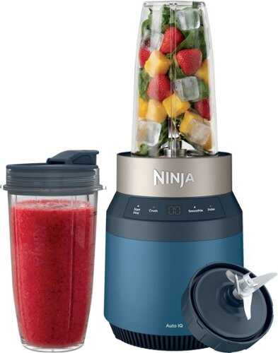 Rent to own Ninja - Nutri Power Blender with (2) 24 oz Travel Cups, 1100 Peak Watts - Blue