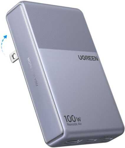 Rent to own UGREEN - Nexode Air 100W Ultra-Slim USB-C Charger, 3-Port Fast GaN Charger for Laptops, Tablets, Cell Phones - Space Gray