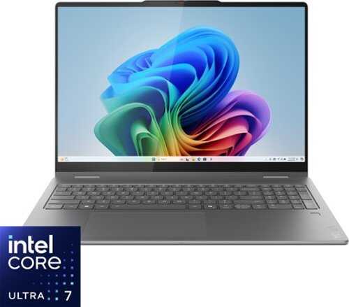 Rent to own Lenovo - Yoga 7i 2-in-1 16" 2K Touchscreen Laptop - Core Ultra 7 Processor 266V 2024 - 16GB Memory - 512GB Storage - Copilot+ PC - Luna Grey