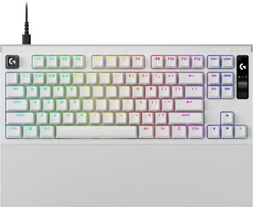 Rent to own Logitech - G PRO X2 RAPID (Tenkeyless) Wired Gaming Keyboard with Magnetic Analog Switches and OLED Display - White