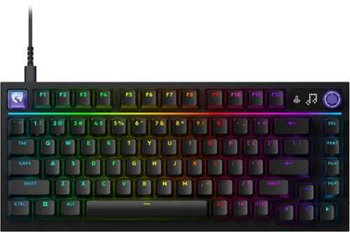 Rent to own Logitech - G316 X 75 Gaming Keyboard with Hot-Swappable Linear Switches, USB-C, RGB LIGHTSYNC for PC - Black