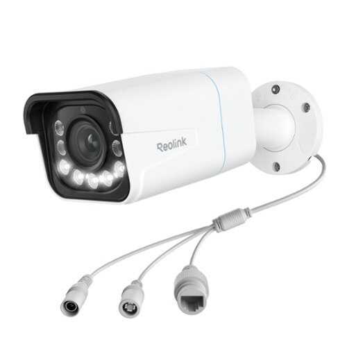 Rent to own Reolink - 4K 8MP PoE Wired Outdoor Bullet Security IP Camera with 5X Optical Zoom, Color Night Vision - White