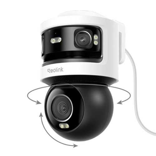 Rent to own Reolink - OMVI P931 Wired PoE 4K+ 10MP Triple Lens Panorama and Pan Tilt Security Camera Outdoor, Auto-Tracking, AI Smart Search - White