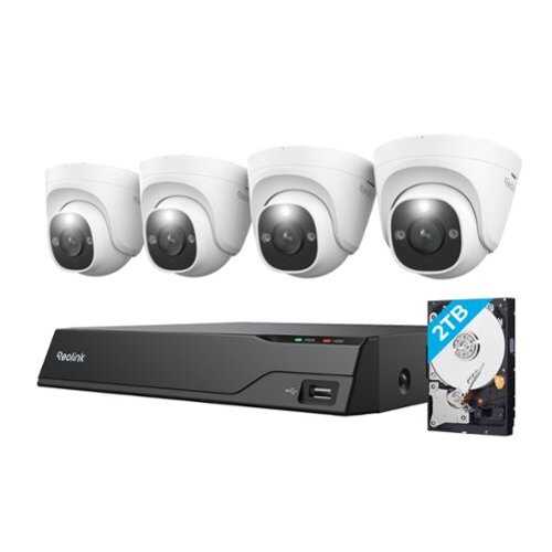 Rent to own Reolink - 8-Channel, 4 - Dome Camera Indoor/Outdoor 4K 8MP PoE 2TB Smart NVR Security Surveillance System - White