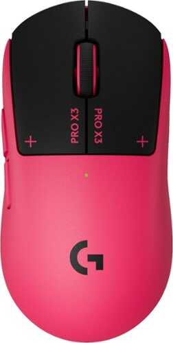 Rent to own Logitech - G PRO X3 SUPERSTRIKE Wireless Gaming Mouse, Ultra-Lightweight with Programmable Buttons for PC, Mac - Wireless - Pink Magenta