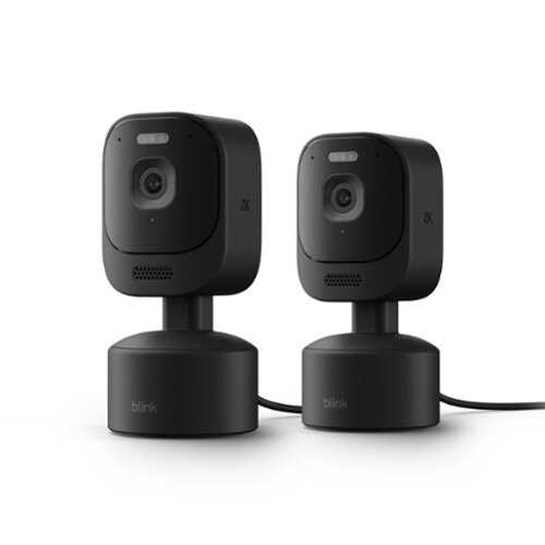 Rent to own Blink - Mini Pan-Tilt 2K+ (newest model), rotating indoor plug-in security cam, 2K video, Auto Tracking, 360° view, 2 cam - Black