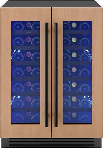 Rent to own Zephyr - Presrv 24 in. 42-Bottle Dual Zone Wine Cooler - Panel Ready + Glass