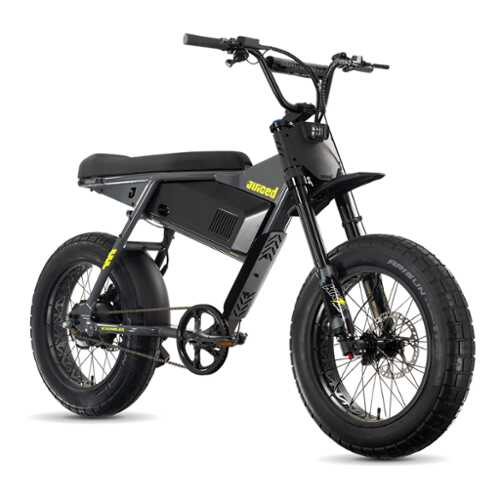 Rent to own Juiced Bikes - Scrambler Hardtail eBike (Max 60mi/28mph) + Headplate/Handlebar Bag & Pad/Fenders/Sticker Pack - Asphalt Lemonade