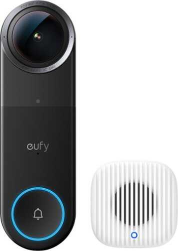 Rent to own eufy - Video Doorbell S4 Max with Chime, AI Tracking, 3K Wireless Doorbell Camera, 180° Wide View, No Monthly Fee - Black