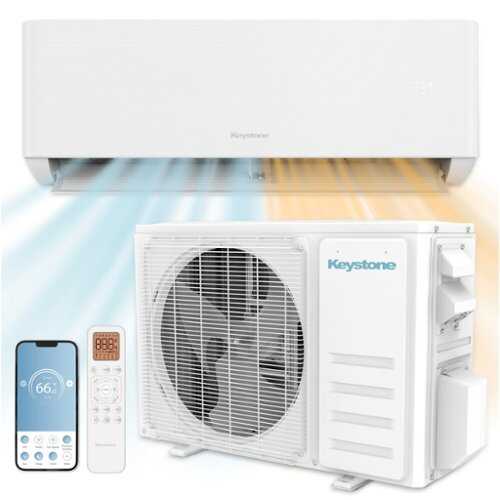 Rent to own Keystone - Summit 115V 550 Sq. Ft. 12,000 BTU Smart Mini Split Air Conditioner 12,400 BTU Heater - White