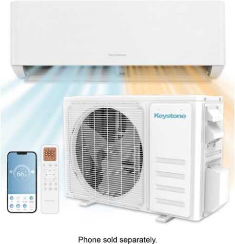Rent to own Keystone - Summit 230V 1,000 Sq. Ft. 18,000 BTU Smart Mini Split Air Conditioner 19,000 BTU Heater - White