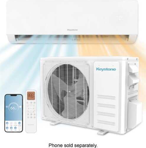 Rent to own Keystone - Core 230V 400 Sq. Ft. 9,000 BTU Smart Mini Split Air Conditioner 10,000 BTU Heater - White