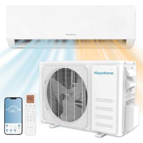 Rent to own Keystone - Core 115V 550 Sq. Ft. 12,000 BTU Smart Mini Split Air Conditioner 12,000 BTU Heater - White