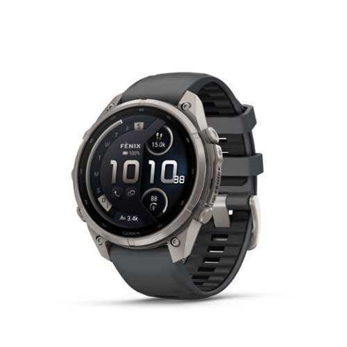 Rent to own Garmin - fēnix 9 Pro - inReach AMOLED GPS Smartwatch 47 mm Titanium - Graphite/Black Silicone Band - (2026)