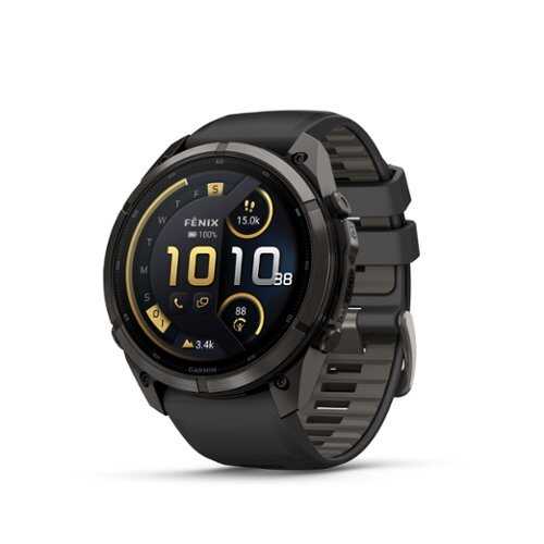 Rent to own Garmin - fēnix 9 Pro - inReach AMOLED GPS Smartwatch 51 mm Titanium - Black/Pebble Gray Silicone Band - (2026)
