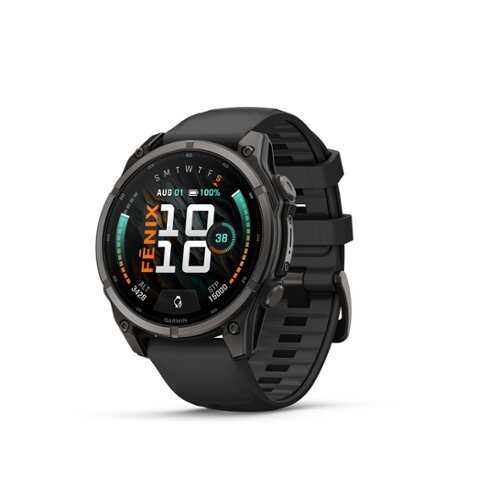 Rent to own Garmin - fēnix 9 AMOLED GPS Smartwatch 47mm Fiber-reinforced polymer - Black Silicone Band - (2026)