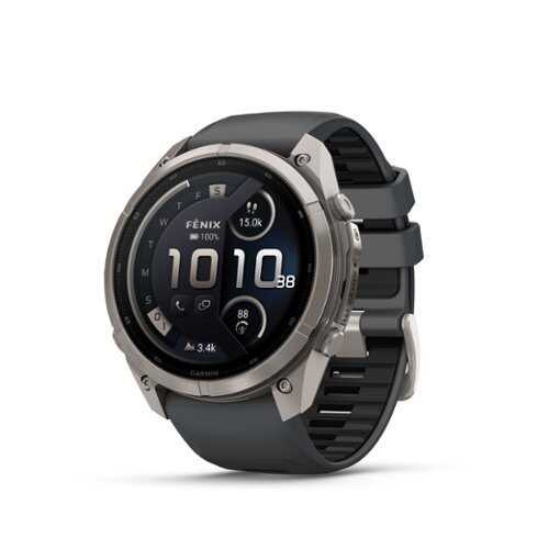 Rent to own Garmin - fēnix 9 Pro - inReach AMOLED GPS Smartwatch 51 mm Titanium - Graphite/Black Silicone Band - (2026)