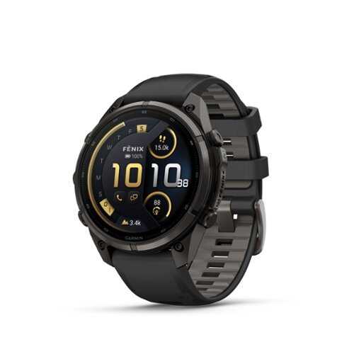 Rent to own Garmin - fēnix 9 Pro - inReach AMOLED GPS Smartwatch 47 mm Titanium - Black/Pebble Gray Silicone Band - (2026)