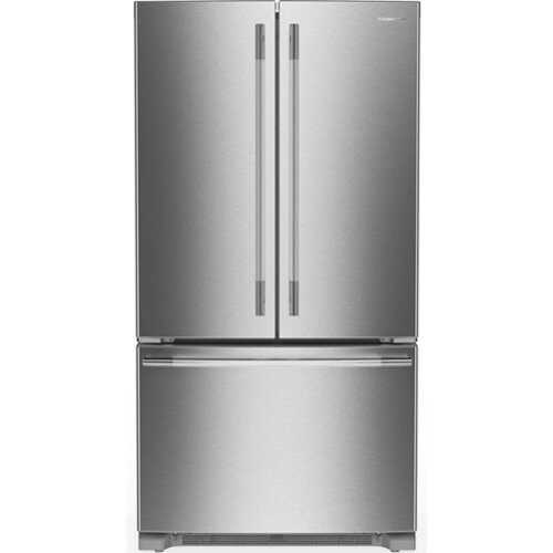Rent to own KitchenAid - 20 Cu. Ft. 36-Inch Counter-Depth French Door Refrigerator with Internal Water Dispenser - Stainless Steel
