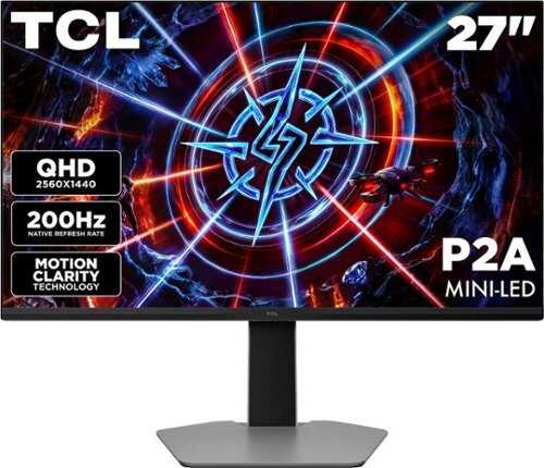 Rent to own TCL - 27" P2A Series Mini-LED 2K QHD HDR Gaming Monitor - Black