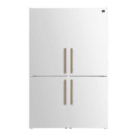 Rent to own Forno Appliances - Custodia 20.6 Cu. Ft. 48" Counter-Depth Side-by-Side Refrigerator Pair with Ice Maker and Total No Frost - White