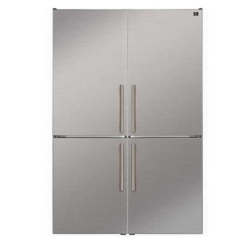 Rent to own Forno Appliances - Custodia 20.6 Cu. Ft. 48" Side-by-Side Refrigerator Pair with Ice Maker and Total No Frost - Stainless Steel