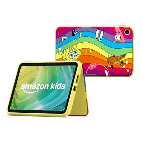 Rent to own Amazon - Kids Tablet 8 (all-new) ages 6+, 8.7" display, includes 1-year Kids+ content subscription, parental controls - SpongeBob