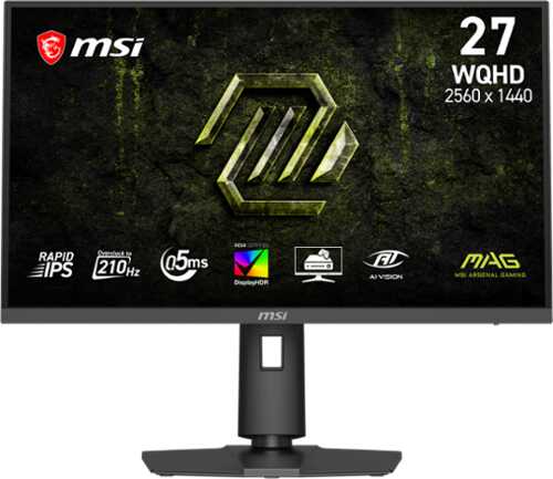 Rent to own MSI - MAG 275QPF E21 27" QHD 210Hz 0.5ms G-SYNC Compatible FreeSync Premium Gaming Monitor HDR 400 (Display Port, HDMI) - Metallic Black