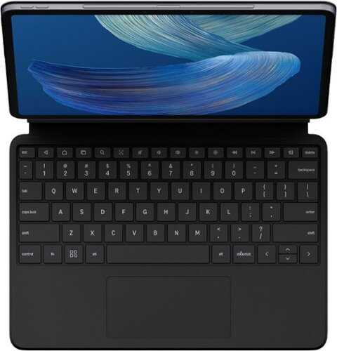 Rent to own Amazon - Alexa Tablet Pro Detachable Keyboard with Trackpad and Alexa Key – snap on, never charge, and work like a laptop - Black