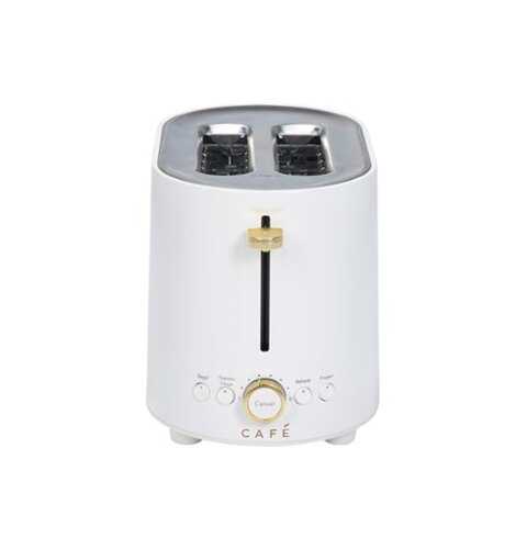 Rent to own Café - Express Finish 2-Slice Toaster with Extra Wide Slots and 4 Preset Toasting Functions - Matte White