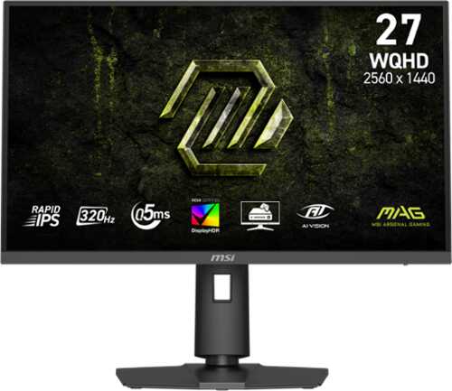 Rent to own MSI - MAG 274QPF X32 27" QHD 320Hz 0.5ms G-SYNC Compatible FreeSync Premium Gaming Monitor HDR 400 (Display Port, HDMI) - Metallic Black