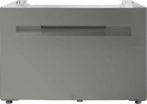 Rent to own Bosch - 24 in. Wide Laundry Pedestal with Storage Drawer for WGB246AXUC Washer - Pearl Steel