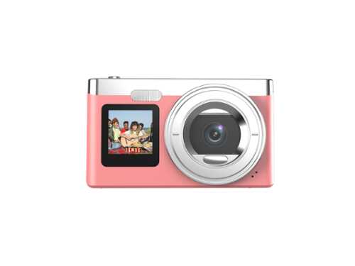 Rent to own Contixo - C5 Dual-Screen, Dual-Lens Point-and-Shoot, 16X Digital Zoom Digital Camera - Pink