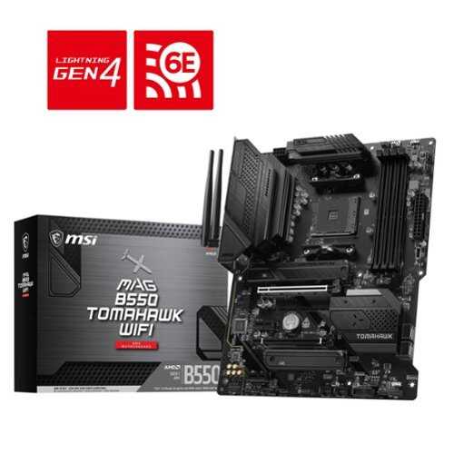 Rent to own MSI - B550 TOMAHAWK WIFI (Socket AM4) AMD B550 ATX DDR4 Wi-Fi 6E Motherboard - Black