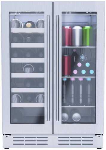 Rent to own Elica - Riserva 24 in. French Door Beverage and Wine Center - Stainless Steel