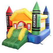 Rent to own TOBBI Inflatable Crayon Bounce House Slide Bouncer Kids Castle Jumper Without Blower
