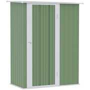 Rent to own Outsunny 5' x 3' Outdoor Storage Shed Store Patio Furniture with Lockable Door for Yard Tools and Accessories, Green