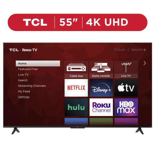 Rent to own TCL 55” Class S4 (55S41BR) 4K UHD HDR LED Smart TV with Roku TV (NEW 2024)