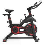 Rent to own Stationary Exercise Cycling Bike for Home, Professional Bicycle Trainer w/Wheels, LCD Display Monitors, Cup Holder, Soft Saddle, Adjustable Handlebar and Seat Exercise Equipment, 264 lbs, S5876