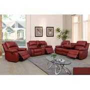 Rent to own Ainehome Faux Leather Living Room SET, 3 Piece Reclining Sectional Sofa Set