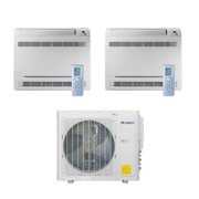 Rent to own Gree MULTI30CCONS200 - 30,000 BTU Multi21+ Dual-Zone Floor Console Mini Split Air Conditioner Heat Pump 208-230V (9-9)