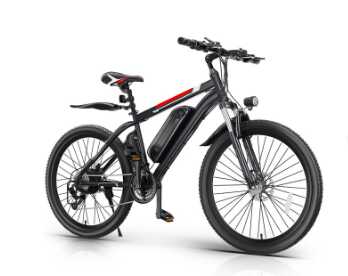 Elifine 500W Electric Bike for Adults, 26" Electric Bicycle with 5 Riding Modes Ebike, 48V 7.8Ah Battery, Shimano 21 Speed Aluminum Alloy Mountain Bike, 19.8 mph Electric Commuter Bike up to 50 Miles