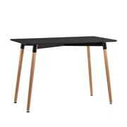 Rent to own Dining Room Table with MDF Table Top for Small Spaces Kitchen, Black