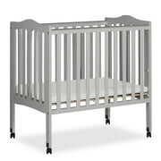 Rent to own Dream On Me 2-in-1 Lightweight Portable Crib, Pebble Grey