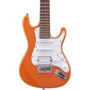 Rent to own Mitchell TD100 Short-Scale Electric Guitar Orange 3-Ply White Pickguard