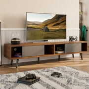 Rent to own Bestier Mid Century Modern TV Stand for TVs up to 75" with Storage Entertainment Center in Walnut