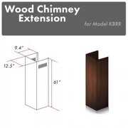 Rent to own ZLINE 61 in. Wooden Chimney Extension for Ceilings up to 12.5 ft. (KBRR-E)