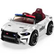 Rent to own ANPABO Ride on Police Car, 12V Battery Powered Ride on Car with Remote Control, Adjustable Speed, Siren Flashing Light, Megaphone, Horn, Music Player, 4 Wheeler Truck, Kids Cars to Drive, White