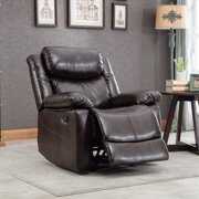 Rent to own PU Leather Reclining Living Room Sofa Set, Manual Chair for Living Room Recliner chair